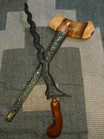 Antieke Keris Sengkelat 13 Luk Pamor Ngulit Semangka SVC12, Antiek en Kunst, Verzenden