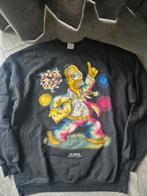 Vintage Homer Simpsons Disco Sweater/Trui 90s - Maat XL, Ophalen of Verzenden, Zo goed als nieuw, Maat 56/58 (XL), Zwart
