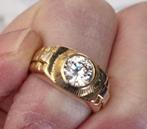 Gouden ring (14 karaat), Sieraden, Tassen en Uiterlijk, Ringen, Goud, Goud, 20 of groter, Met edelsteen