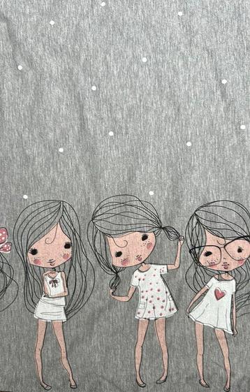 Girls tricot grey melange double border beschikbaar voor biedingen