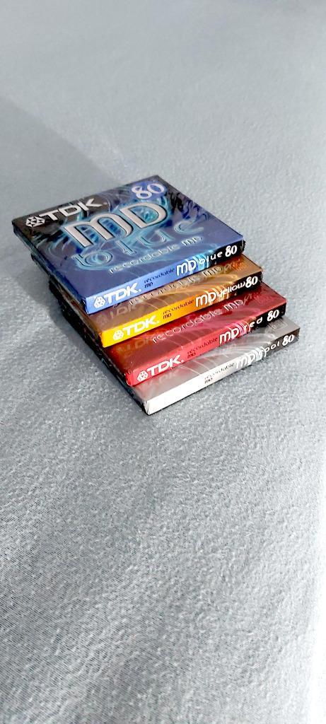 NEW > 4x MiniDisc TDK Color 80 Min, Audio, Tv en Foto, Walkmans, Discmans en Minidiscspelers, Minidisc-recorder, Ophalen of Verzenden