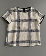 Zara Basic Tweed Top Maat M, Maat 38/40 (M), Wit, Ophalen of Verzenden, Zo goed als nieuw