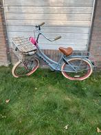 Roze/grijze kinderfiets met mand, Ophalen, Zo goed als nieuw, 24 inch, Handrem