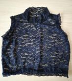 Zwart elastisch kanten kraag, top voor onder de kleding- L, Zwart, Maat 42/44 (L), Nieuw, Ophalen of Verzenden