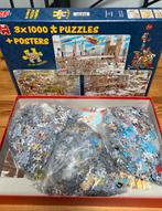 3x 1000 stukjes puzzel Jan van Haasteren, Hobby en Vrije tijd, Denksport en Puzzels, Ophalen, 500 t/m 1500 stukjes, Zo goed als nieuw