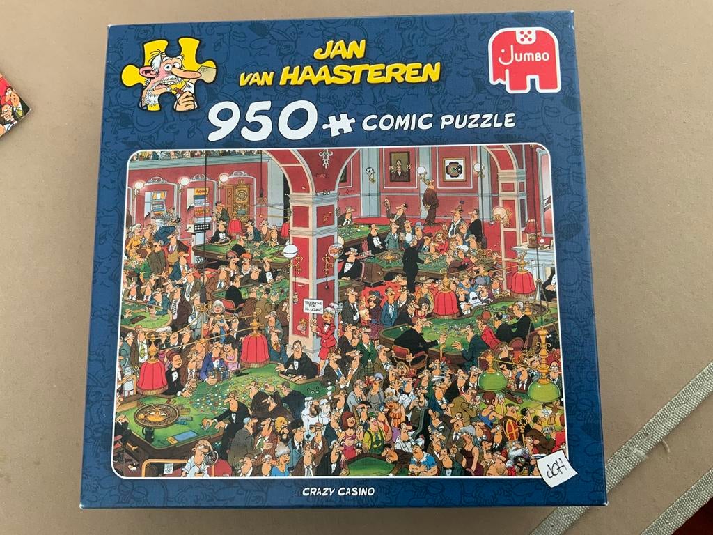 Jan van haasteren “Crazy Casino” 950 stukjes., Ophalen of Verzenden, 500 t/m 1500 stukjes, Zo goed als nieuw, Legpuzzel