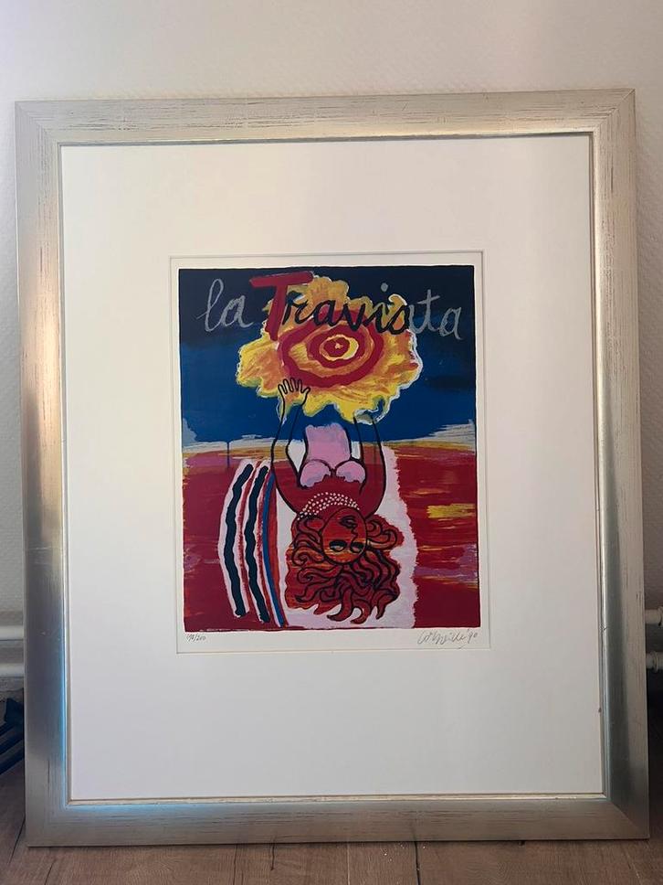 Corneille la traviata zeefdruk, Antiek en Kunst, Kunst | Litho's en Zeefdrukken, Ophalen of Verzenden