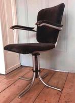 Vintage Paul Schuitema D3 Fana stoel bureaustoel gispen, Gispen, Gebruikt, Metaal, Eén