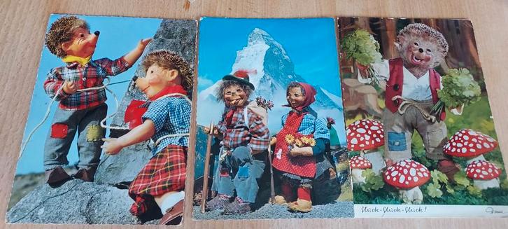 Ansichtkaarten Zwitserland - Egel Familie, Verzamelen, Ansichtkaarten | Buitenland, Gelopen, Overig Europa, 1960 tot 1980, Ophalen of Verzenden