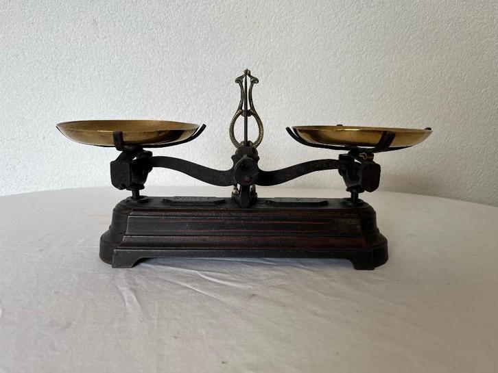 Antieke Oude Force Weegschaal Balansweegschaal Balans Kleine, Antiek en Kunst, Antiek | Gereedschap en Instrumenten, Ophalen of Verzenden