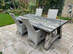 Tuinset te koop, Tuin en Terras, Tuinsets en Loungesets, Ophalen, 4 zitplaatsen, Gebruikt, Hardhout
