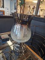 Kandelaar/ windlicht zilver/smoked, Ophalen, Zo goed als nieuw, 25 tot 50 cm