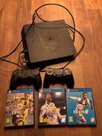 PS4 met 3 games en 2 controllers, Ophalen, Met 2 controllers, Original, Gebruikt