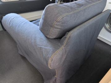 IKEA Ektorp fauteuil met spijkerstof hoes (+witte hoes) - afbeelding 3