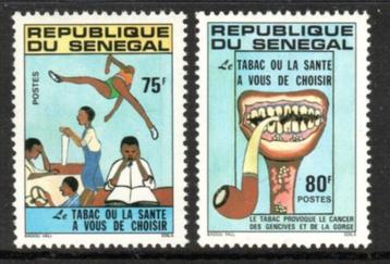République du SENEGAL :1981: Y.551-52 : Campagne antitabac. beschikbaar voor biedingen
