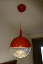 retro space age oranje bol hanglamp plafondlamp, Gebruikt, Space age, jaren 50 60, Ophalen of Verzenden, Minder dan 50 cm
