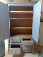 Houten Meubelset - Bed, Kast, Bureau, Huis en Inrichting, Ophalen of Verzenden, Gebruikt, Eenpersoons, Hout, blauw