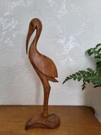 Mooi gestileerd retro vintage teak hout vogel beeldje., Ophalen of Verzenden