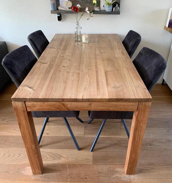 Eettafel, Huis en Inrichting, Tafels | Eettafels, Zo goed als nieuw, Minder dan 50 cm, 150 tot 200 cm, Vijf personen of meer, Rechthoekig