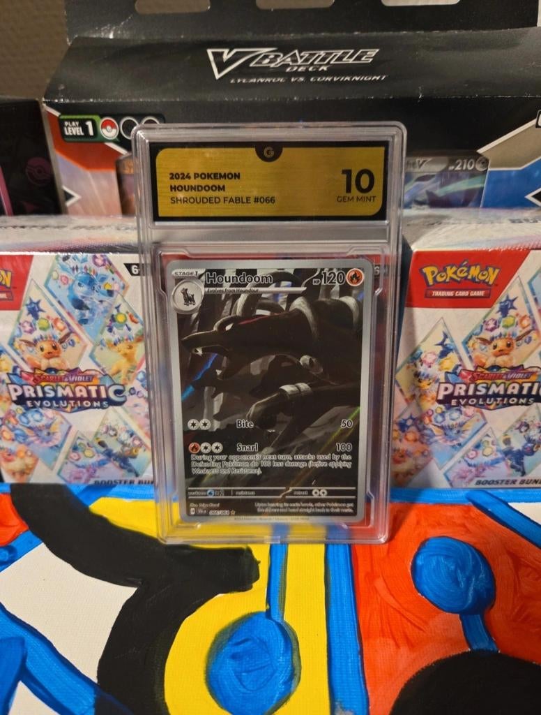 Houndoom #66, Hobby en Vrije tijd, Verzamelkaartspellen | Pokémon, Ophalen of Verzenden, Zo goed als nieuw, Losse kaart, Foil