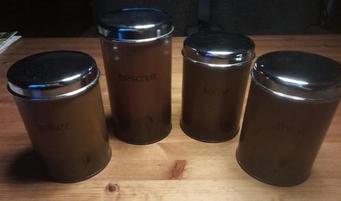 Bruin Blik Brabantia Voorraad, Verzamelen, Blikken, Gebruikt, Overige, Overige merken, Ophalen of Verzenden