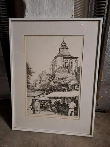 Tekening "Boschstraat Maastricht" door Corné Wijnands beschikbaar voor biedingen