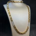 14 karaats gouden ketting massief koningsschakel, Sieraden, Tassen en Uiterlijk, Kettingen, Ophalen of Verzenden