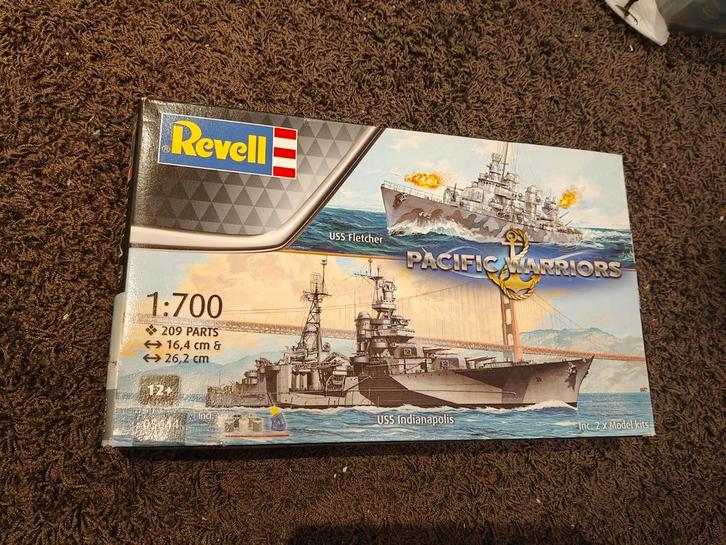 Revell 1/700 05644 Pacific warriors uss Fletcher & uss india, Hobby en Vrije tijd, Modelbouw | Boten en Schepen, Nieuw, 1:200 of kleiner