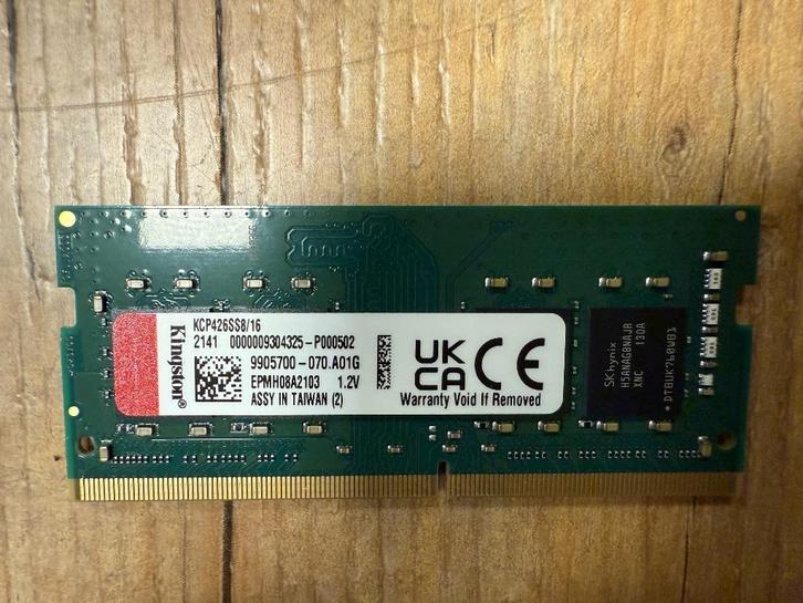 Kingston geheugenmodule DDR4 2666MHz / 16GB, Computers en Software, RAM geheugen, Gebruikt, Desktop, 16 GB, DDR4, Ophalen of Verzenden