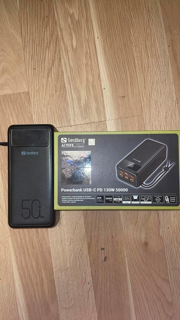 Sandberg Powerbank 130W 50000, Telecommunicatie, Powerbanks, Zo goed als nieuw, Ophalen of Verzenden