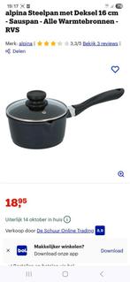 Steelpan,saus pan voor alle warmtebronnen., Huis en Inrichting, Keuken | Potten en Pannen, Ophalen of Verzenden, Zo goed als nieuw