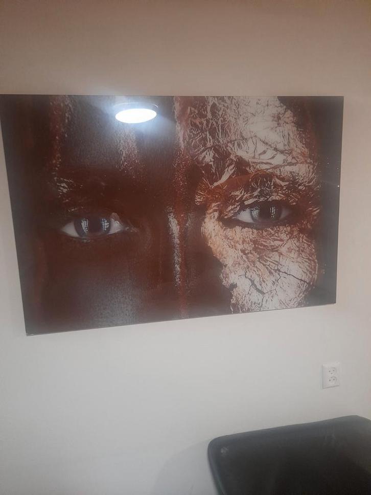 Glazen Schilderij - Modern Kunstwerk 120x80cm, Huis en Inrichting, Woonaccessoires | Schilderijen, Tekeningen en Foto's, Zo goed als nieuw