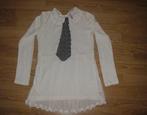 Didi witte longsleeve met stropdasapplicatie, 152-158 (12), Meisje, Ophalen of Verzenden, Zo goed als nieuw, Didi