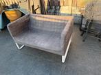 Grijze Tweezitsbank, Ophalen, Gebruikt, Tweepersoons, 75 tot 100 cm
