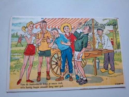 Oude Briefkaart Leve de Vakantie H. ROTGANS 1959, Verzamelen, Ansichtkaarten | Themakaarten, Voor 1920, Ophalen of Verzenden