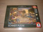 Puzzel Schmidt Thomas Kinkade AMSTERDAM CAFE 1000 st. NIEUW, Hobby en Vrije tijd, Denksport en Puzzels, Ophalen of Verzenden, 500 t/m 1500 stukjes