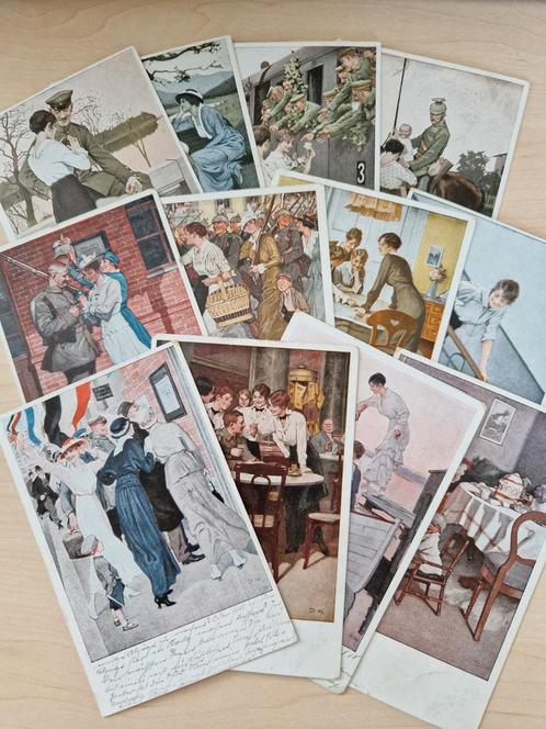 B. Wennerberg - de succesvolle oorlogspostkaarten, Nr. 1-12, Verzamelen, Ansichtkaarten | Buitenland, Duitsland, Voor 1920, Ophalen of Verzenden