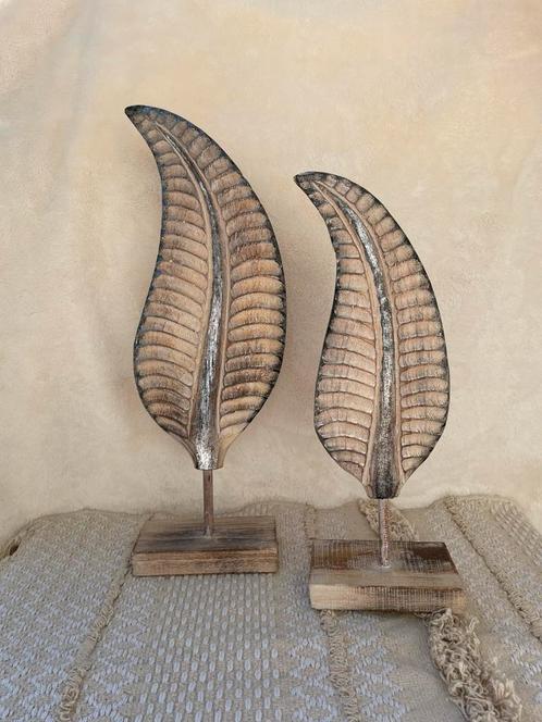 Nieuw houten veren set natural, Huis en Inrichting, Woonaccessoires | Overige, Nieuw, Ophalen of Verzenden