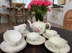 Copenhagen theeservies met roosjes gedecoreerd, Antiek en Kunst, Ophalen of Verzenden