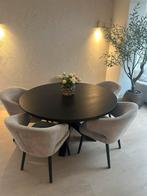 Eettafel met 5 stoelen, Huis en Inrichting, Tafels | Eettafels, Ophalen, 100 tot 150 cm, 200 cm of meer, Zo goed als nieuw