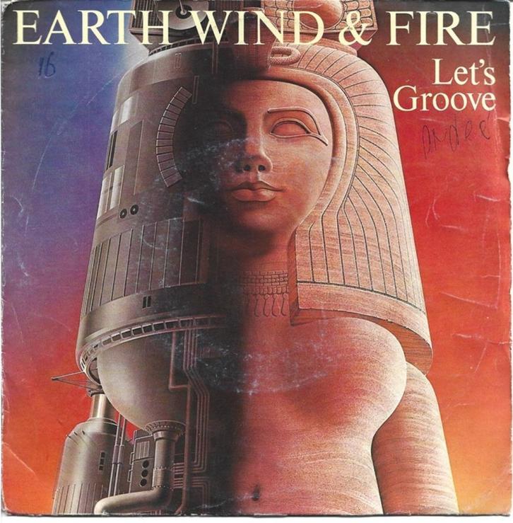 Earth Wind & Fire - Let's groove uit 1981, Cd's en Dvd's, Vinyl Singles, Gebruikt, Single, Pop, 7 inch, Ophalen of Verzenden