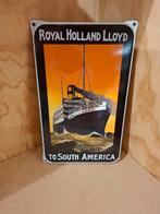 Royal Holland LLOYD  emaille bordje, Verzamelen, Ophalen of Verzenden, Zo goed als nieuw, Reclamebord