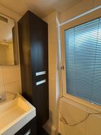 Badkamerset: Wastafelmeubel met lades en hoge kast, Ophalen, Gebruikt, 100 tot 150 cm, Minder dan 100 cm