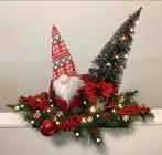 Mooi en vrolijk kerststum met kerstgnoom en verlivhting, Ophalen of Verzenden, Nieuw