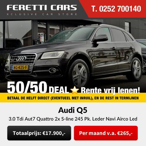 Audi Q5 3.0 TDI OF 50/50 DEAL NU 8950 2JR RENTEVRIJ LENEN, Auto's, Audi, Te koop, Q5, 4x4, ABS, Adaptive Cruise Control, Airbags