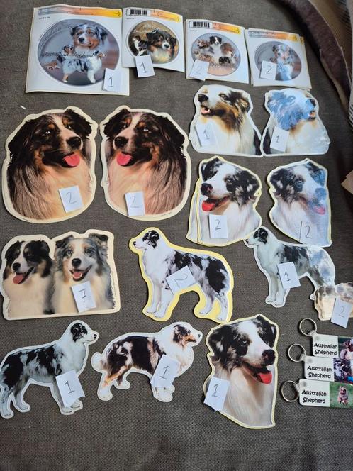 Stickers Australian Shepherd, Hobby en Vrije tijd, Stickers en Plaatjes, Zo goed als nieuw, Meerdere stickers, Ophalen of Verzenden