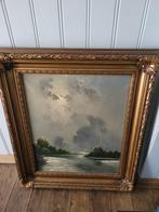 klassiek olieverf schilderij op doek in barokke lijst, Ophalen of Verzenden