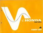 Honda CB125 J parts list 1977 edition 4 (018v), Verzenden, Honda