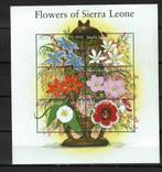 sierra leone 2002 pf blok bloemen flowers flora, Ophalen of Verzenden, Dier of Natuur, Postfris