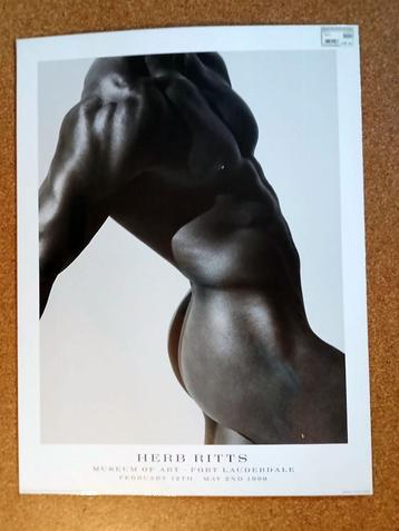 poster met zwarte mannelijke torso beschikbaar voor biedingen